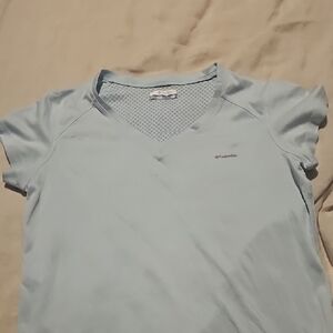 Columbia Sky/Glacial Blue V-Neck Running Tee